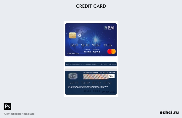 цифровая загрузка шаблона карты Mastercard банка Кабо Верде BAI